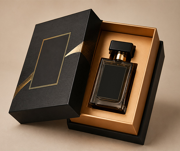Premium perfume box packaging by Pratham Packaging